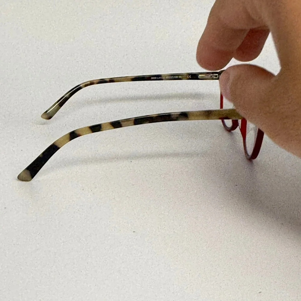 Red Cat Eye Eyeglass Frames with Tortoise Temples 3600 c.4122 49-17-135